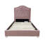 Lit simple rose - aucun sommier requis, conception pratique de 47,16 po Hauteur, tendance
