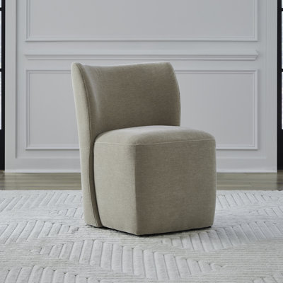 Faouzi Upholstered Dining Chairs w/ Casters 