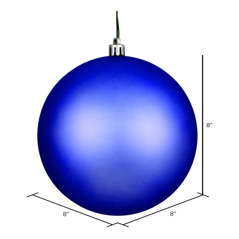 Ornement boule des Fêtes seulement, H 8 po x l 8 po x P 8 po, Pervenche