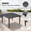Table de salle à manger d'extérieur 40 po avec trou pour parasol