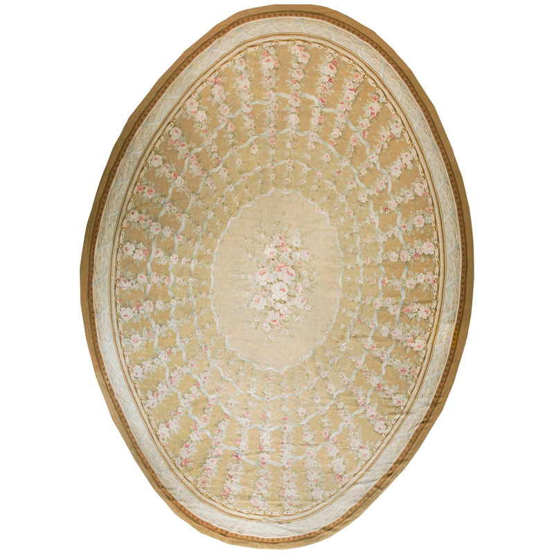 One-of-a-Kind 13'0" x 18'4" Oval Flatweave Area Rug
