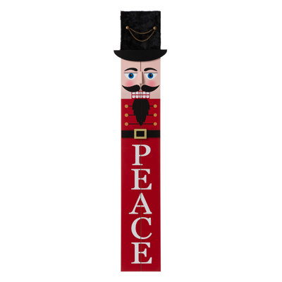 Junno 42"H Wooden Nutcracker Porch Sign