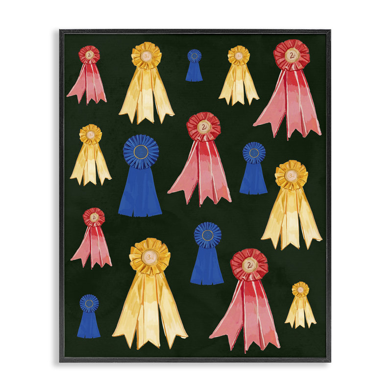 Équitation du ruban, estampe numérique par Amelia Noyes, Giclée encadrée noir minuit, H 14 po x l 11 po