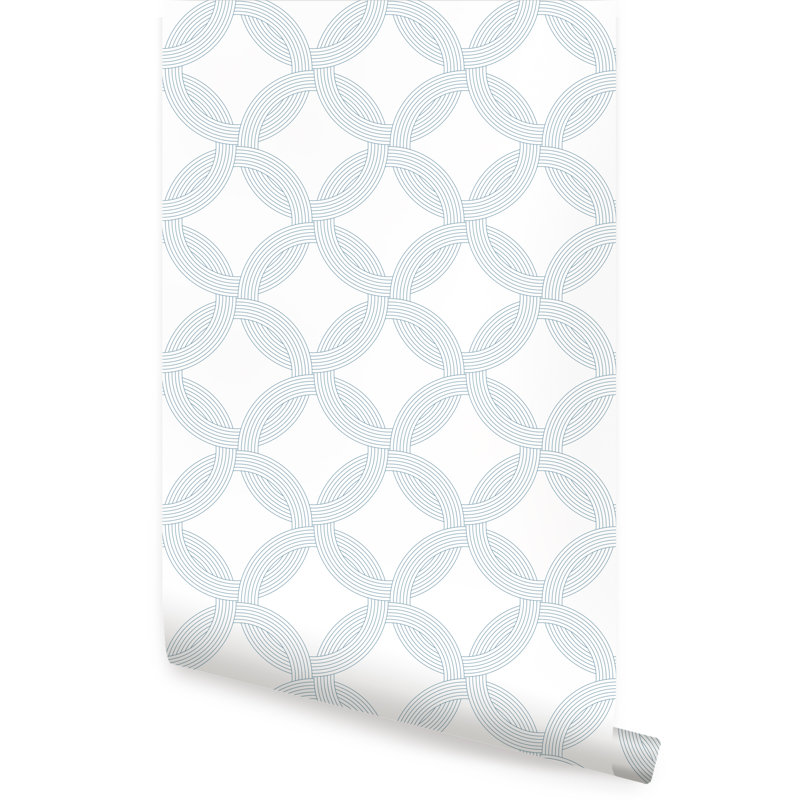 Panneau de papier peint adhésif Bette, Bleu, L 2 pi x L 18 pi