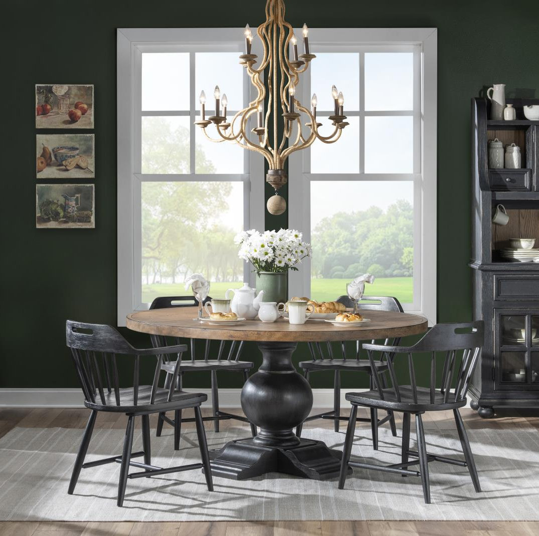 Country Living Oak Dining Armchair, Black