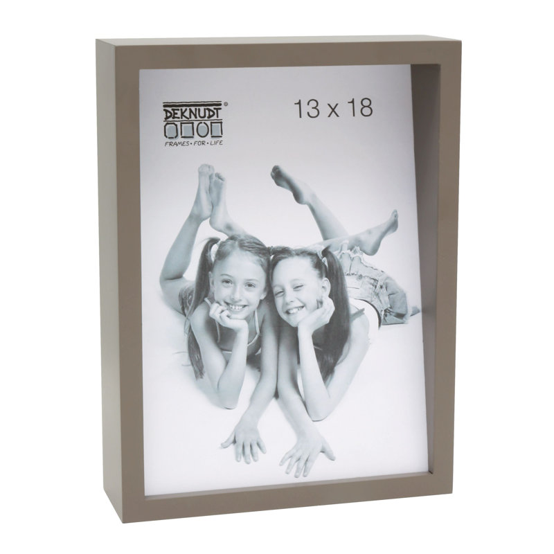 Wood Bevelled Picture Frame, 6" x 8", Taupe
