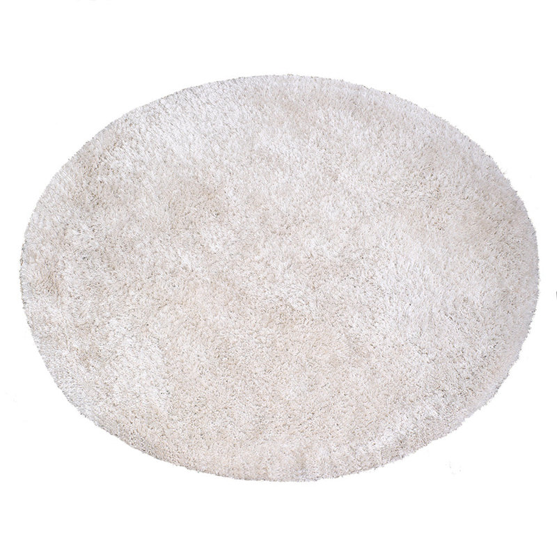 Sanford Hand Tufted Shag Polyester Eco-Friendly Area Rugs - White Color, Plain Solid Design, High Pile Thick Handmade Anti Skid Area Rugs for Living Room, Bed Room
