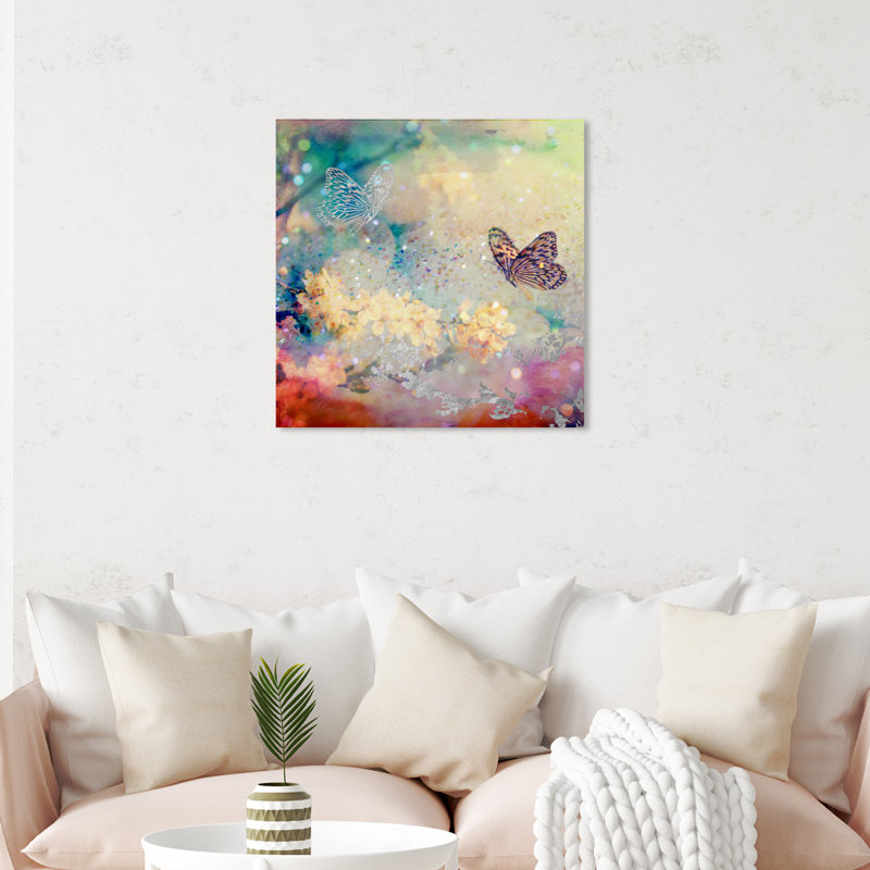 «Butterfly Dance», art sur toile tendue, H 30 po x l 30 po