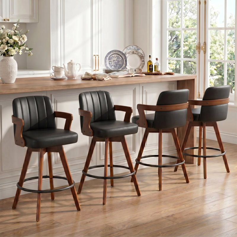Tabouret de bar pivotant Jarissa, Black