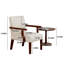 Ensemble de 2 fauteuils d'appoint en tissu avec table ronde en bois - des sièges confortables et élégants pour toute pièce