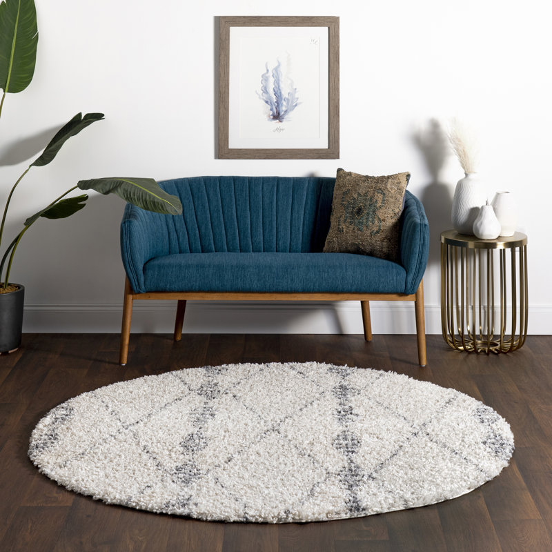 Geometric Indoor Rug, Round 6'