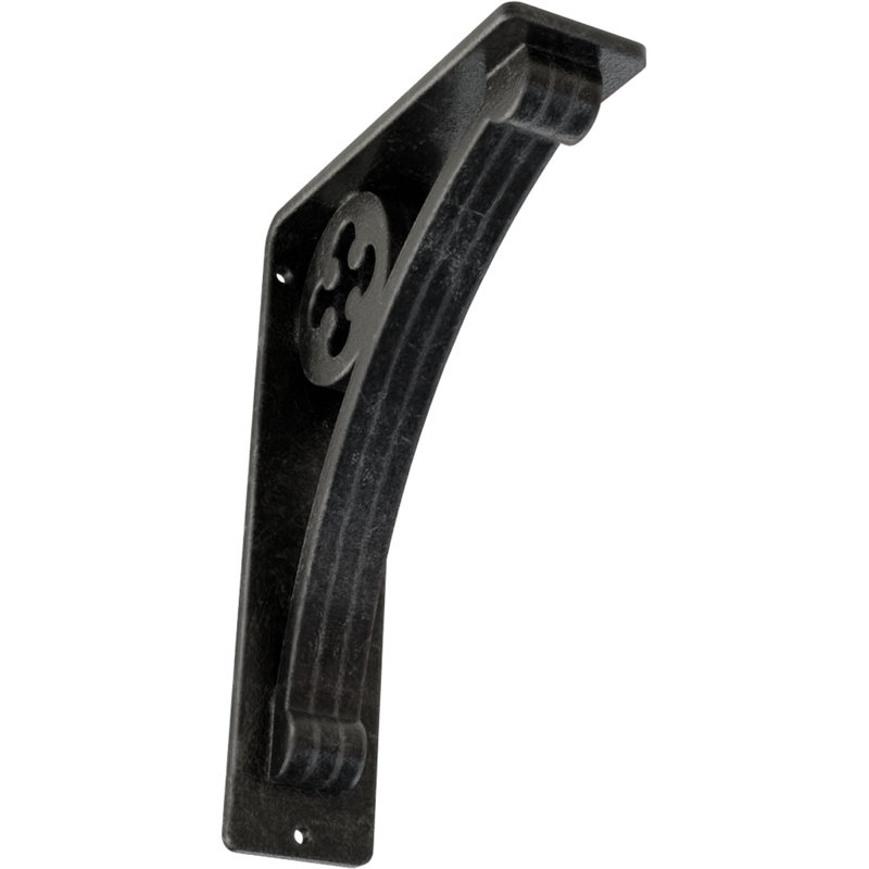 Support en fer forgé Crawley, Argent antique, H 8 po x l 2 po x P 5,5 po