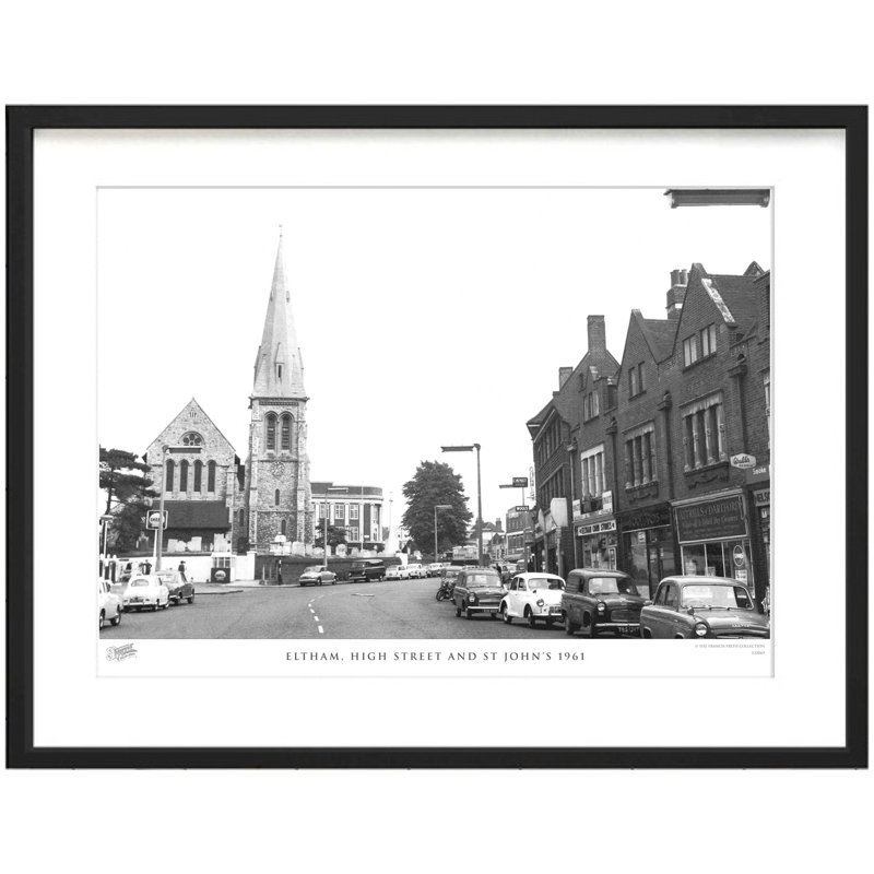 Eltham, High Street And St John's 1961 by Francis Frith - Single Picture Frame Print, 40cm H x 50cm W x 2.3cm D