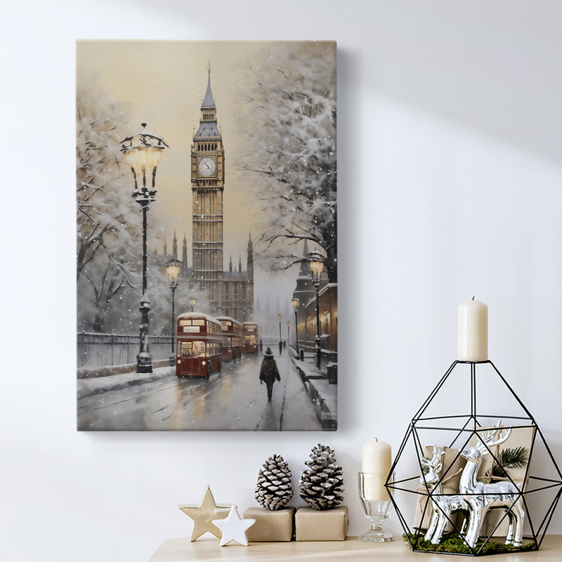 Art des Fêtes de Noël - Toile tendue avec châssis DLX, H 60 po x l 40 po