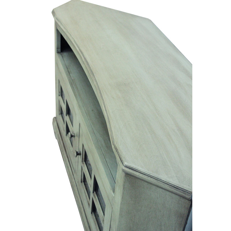 Inouye Unfinished Corner TV Stand for TVs up to 55", European Light Blue