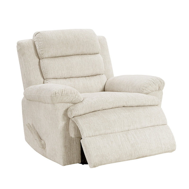 Fauteuil coulissant et pivotant inclinable en microfibre beige avec cadre en contreplaqué et meubles de salon 1 pièce