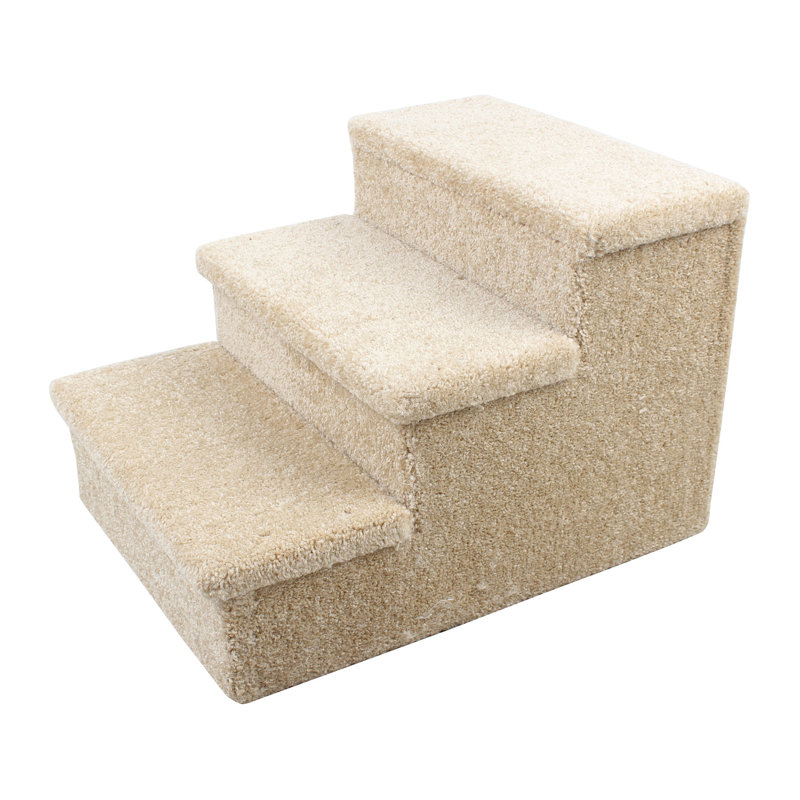 Escalier pour animaux 3 marches, Beige