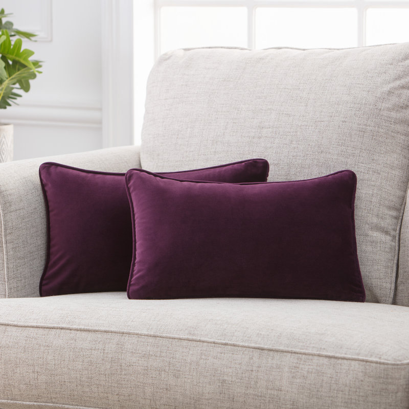 Housse de coussin en velours Chanasya Holland, Prune