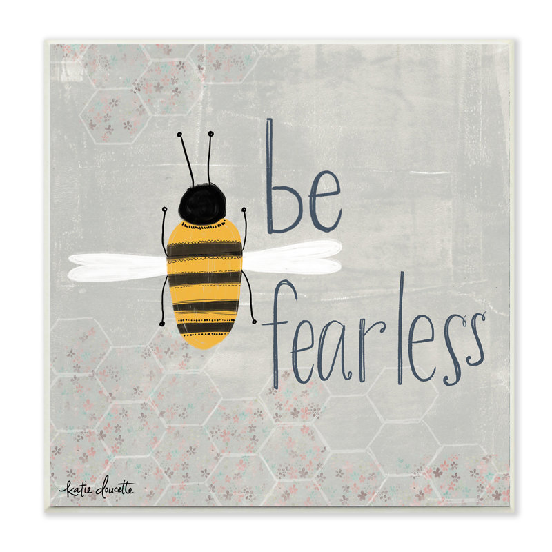 Décoration murale illustration d’une abeille audacieuse Seaver, H 12 po x l 12 po x P 1,5 po, Plaque murale