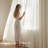 Faux Linen Blend Curtains Rod Pocket & Back tab Semi Sheer Window Treatments Privacy with Light Filtering for Living Room, 2 Panels-734527411-734527414