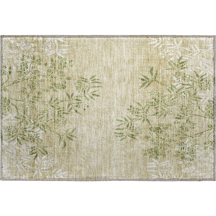 Premium Machine Washable Prisco Khaki Rug