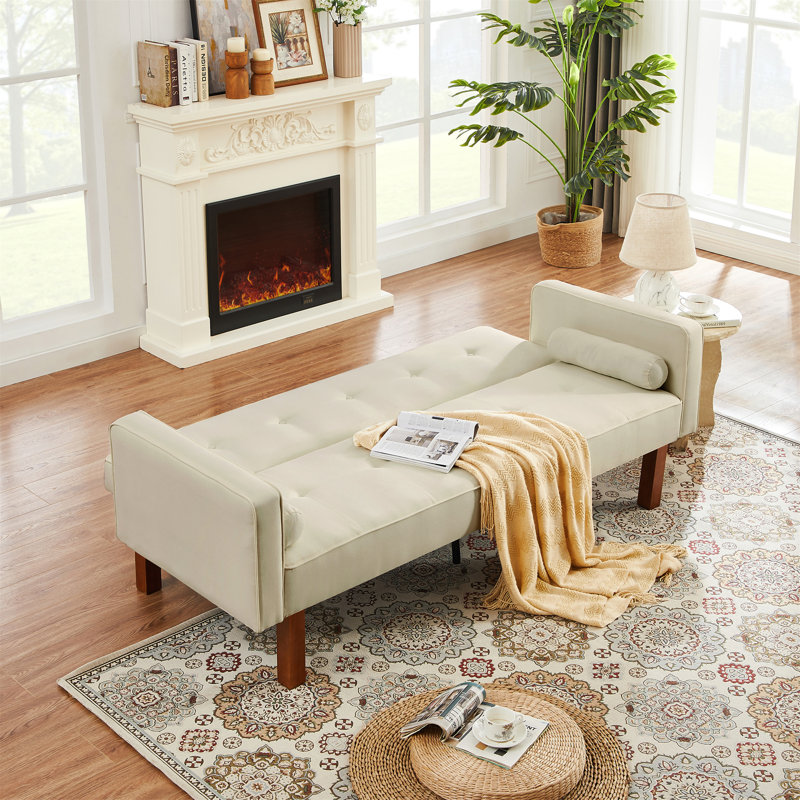 Canapé-lit futon convertible avec accoudoirs