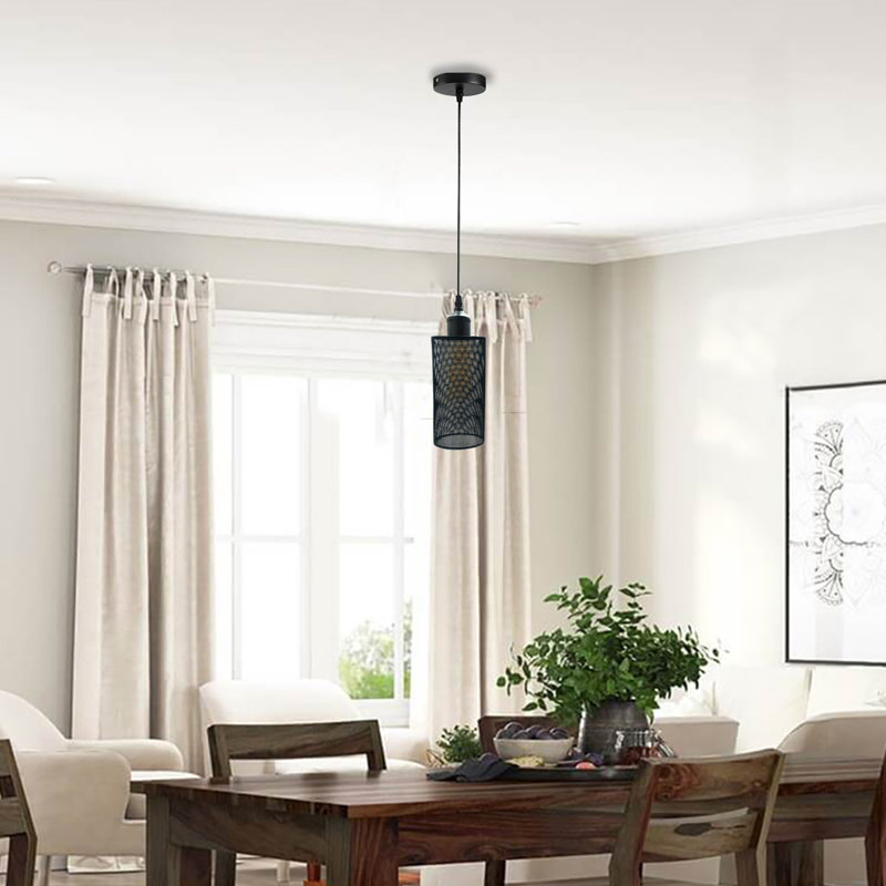 Prestwick 1 - Light Drum Pendant, 113.5" H x 113.5" W x 10" D, Black