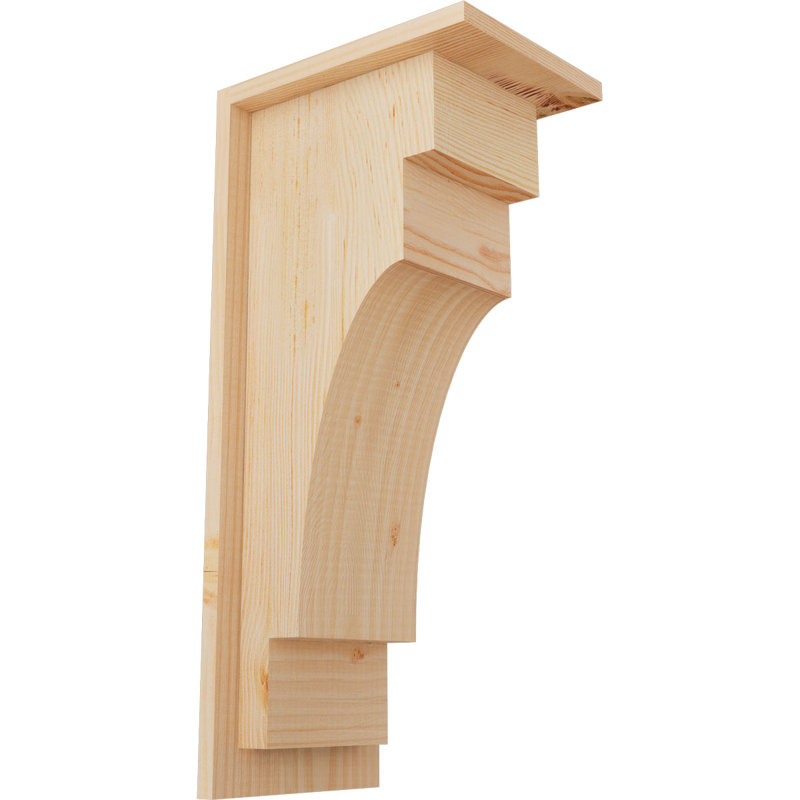 Corbeau méditerranéen avec contre-plaque, H 22 po x l 7,5 po x P 10 po, Sapin de Douglas, Lisse
