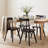 Brendi 17" Wide Farmhouse Wood Slat Back Modern Dining Chairs