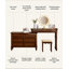 Coiffeuse et commode en bois massif American-Style Vintage