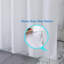 Mould Proof and Mildew Resistant Washable Polyester Bathroom Curtains w/12pcs Hooks-315056451