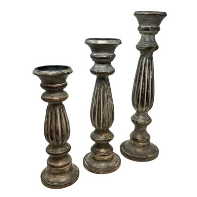 Ensemble de 3 porte-piliers Colonial