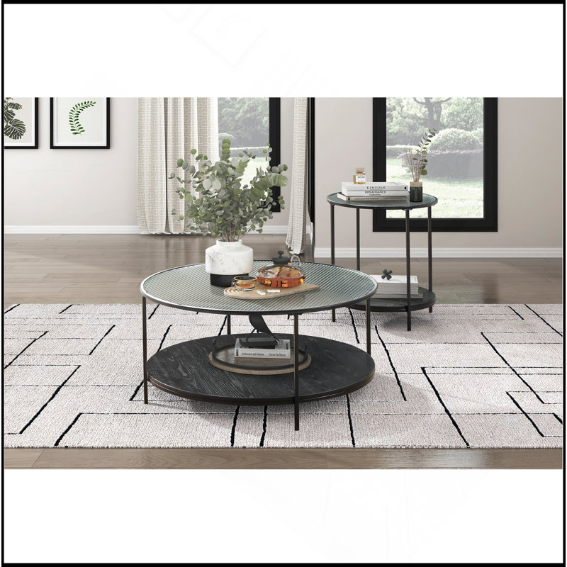 Ensemble de 2 tables d'appoint modernes 2 pièces