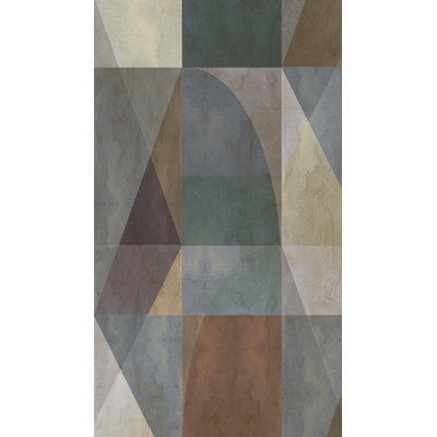 Geo Horizon Blue Wall Mural