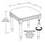 Tabouret de coiffeuse en bois massif Fernon