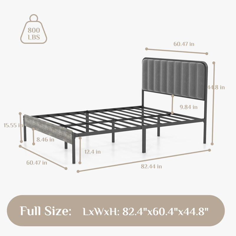 Torstein Metal Wingback Bed