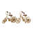 Pucklechurch Metal Bike Decorative Gold Sculpture with Wood Accents Set