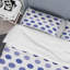Blue Circle Dots - Ensemble de housse de couette à motif abstrait - Microfibre de polyester-239516687