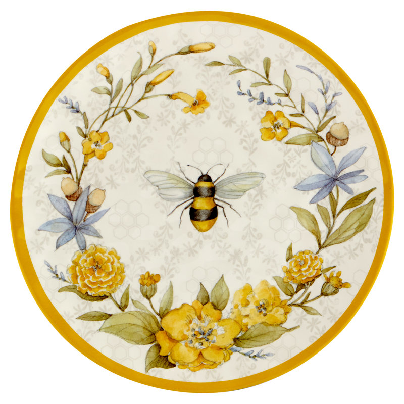 Assiette à abeilles certifiée International 6 pièces / 6 assiettes 11 po