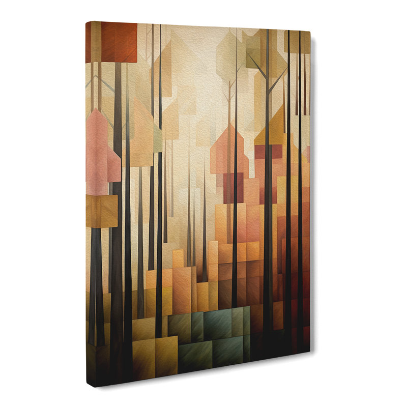 Forest Cubism No.4 - Wrapped Canvas, 50cm H x 35cm W x 3cm D