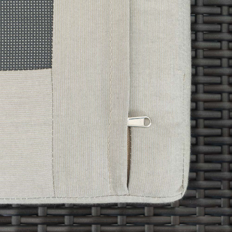 Ehrenfried 3 Piece Seating Group with Sunbrella Cushion Covers, Spectrum Dove Sunbrella® Plainweave