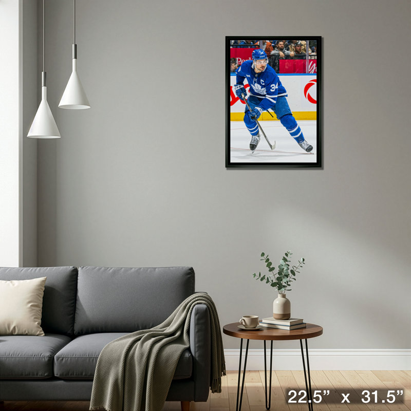 Auston Matthews 20 x 29, toile encadrée Maple Leafs de Toronto