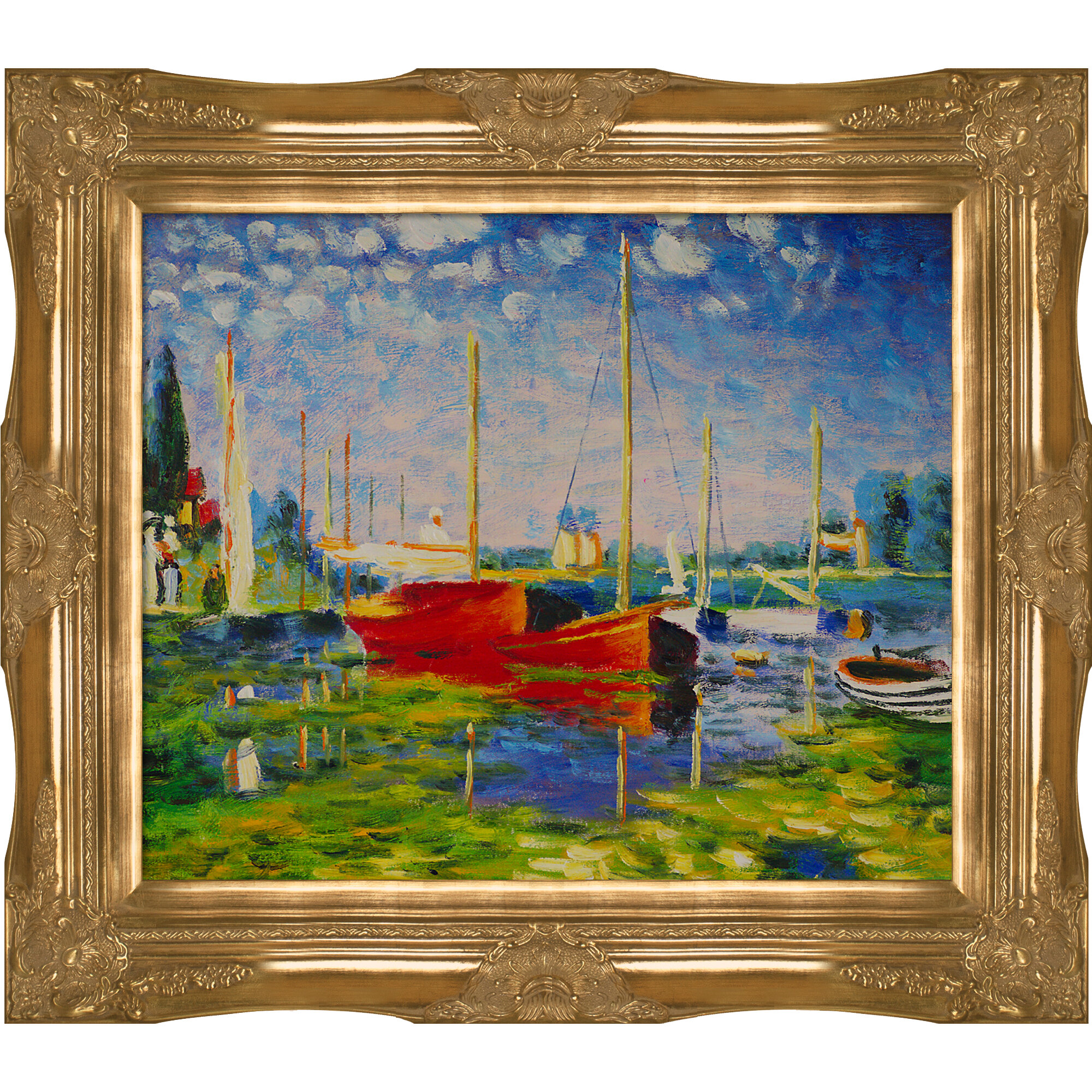 monet red boats at argenteuil