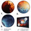 Orange bleu, astronomique, galaxie, rêves I - Galaxies, ensemble de reproductions d'art en métal