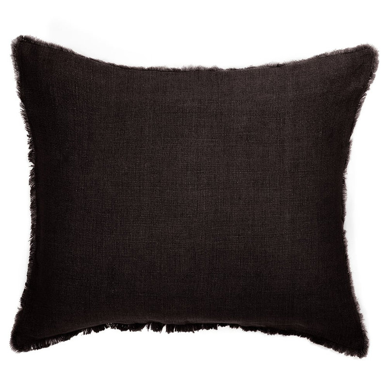Ranier Linen Sham, Asphalt, Twin