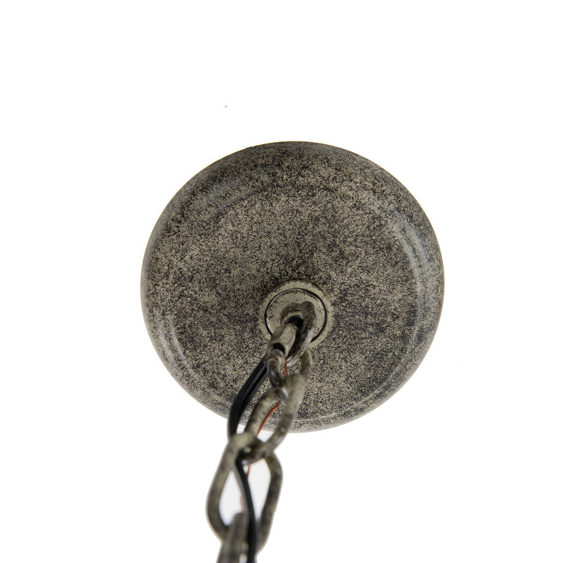 Feloice Metal Draped Wood Bead Chelier, Brown
