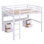 Lit mezzanine à 4 tiroirs Telauges avec bureau intégré par Harriet Bee