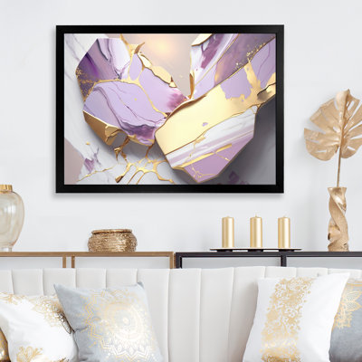 «Abstract Geode Pink I», reproduction sur toile