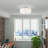 Flaire Fabric Semi Flush Mount-407736341-407736340