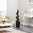 44'' Faux Cypress Topiary in Metal Planter